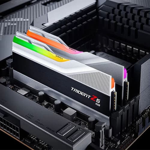 G.Skill Trident Z5 RGB 64GB (32GBx2) DDR5 6000MHz Desktop RAM (Metallic Silver)